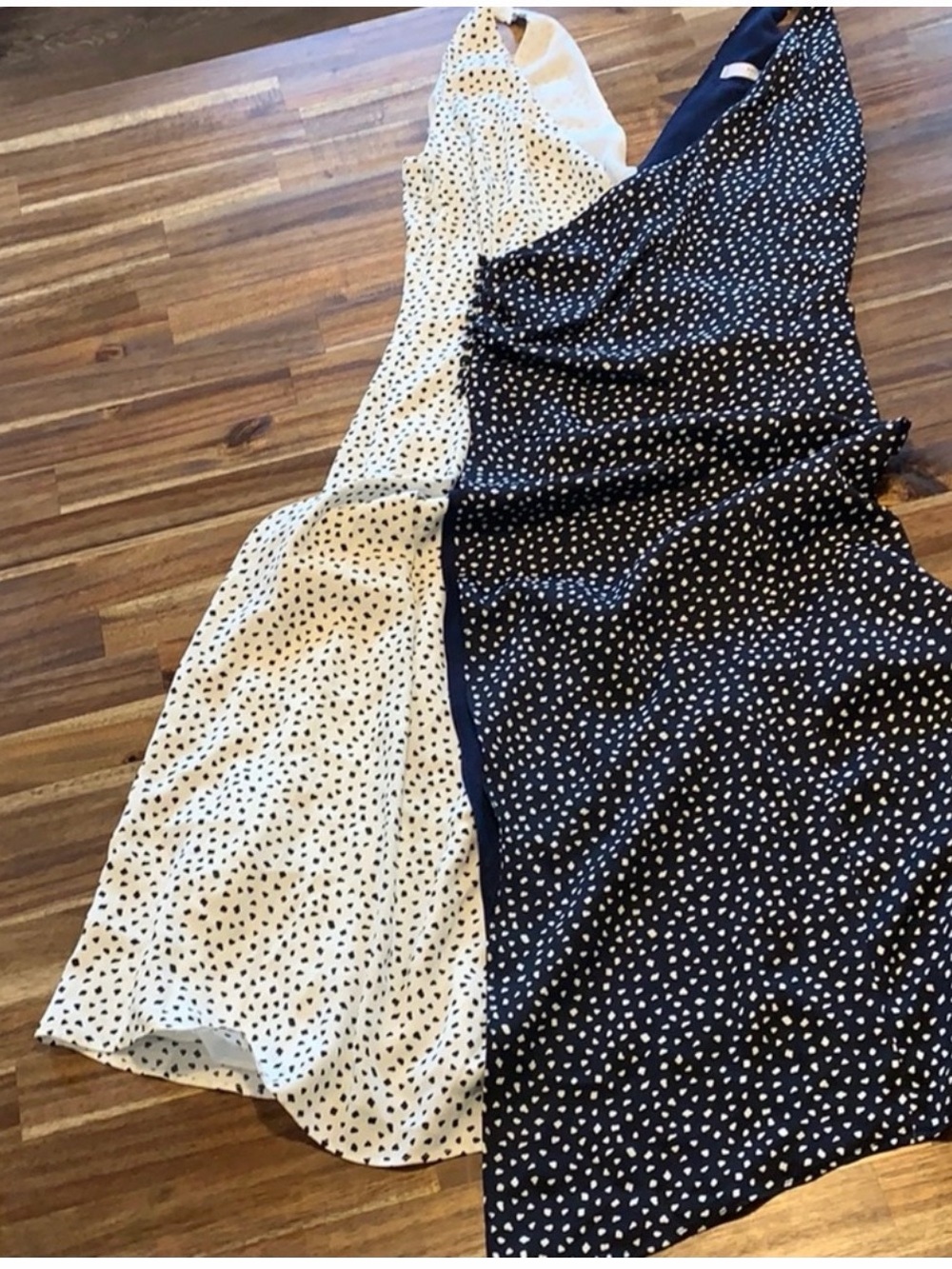Mango Black and White Polka Dot Slip Dresses